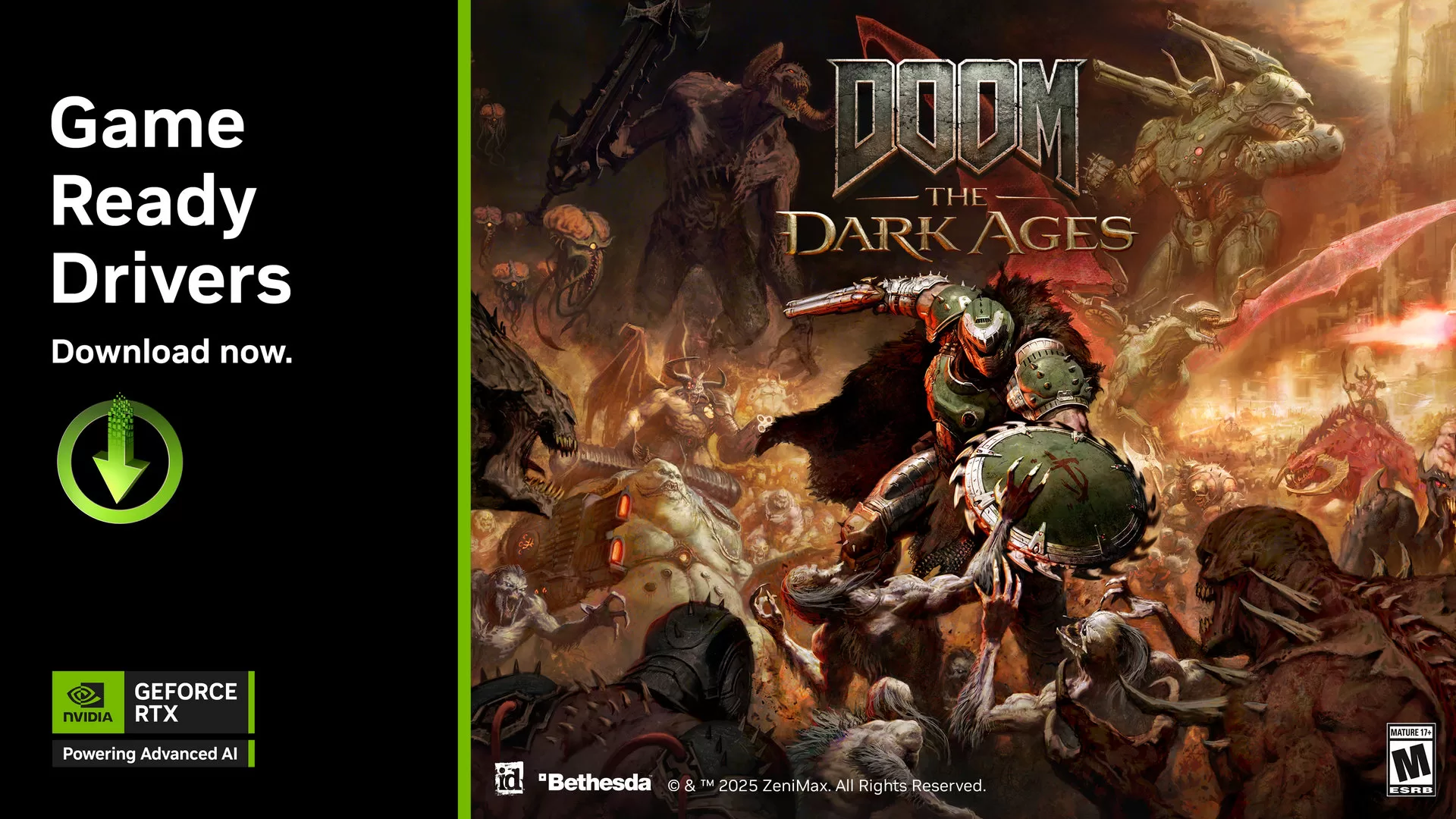 DOOM: The Dark Ages startuje early access s DLSS 4 a odměnou v NVIDIA App
