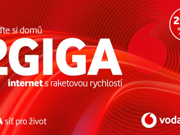 Ohromný skok pro český internet: Vodafone přináší rychlost 2 Gb/s nejvíce domácnostem v Česku. A jen za 299 korun