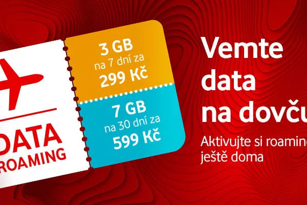 Vodafone rozšiřuje roamingovou nabídku o datové balíčky pro cesty mimo EU. A přidává neomezený internet na léto pro předplacenky