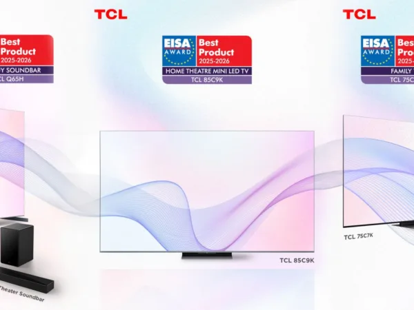Společnost TCL získává pět prestižních ocenění EISA 2025-2026: velké úhlopříčky a QD-Mini LED technologie excelují