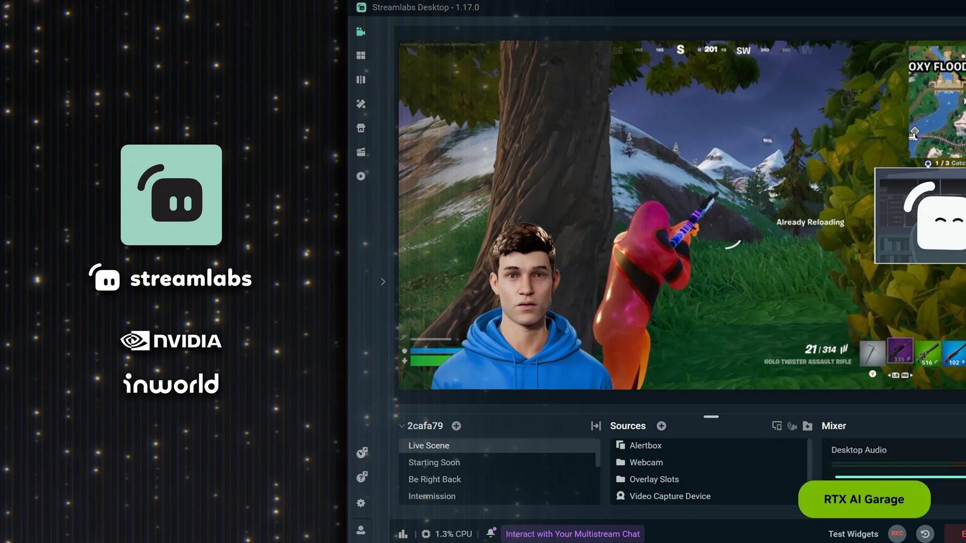 AI Agent od Streamlabs dokáže vykouzlit avatara i speciální efekty v reálném čase. Pohání jej NVIDIA RTX