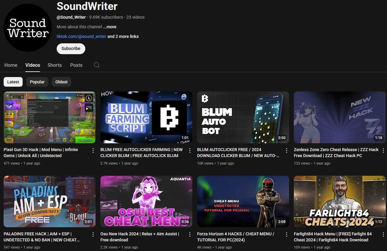 Figure 3 — Compromised account more than a year.