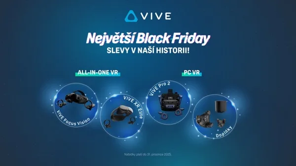 HTC VIVE odhaluje své Black Friday slevy už nyní