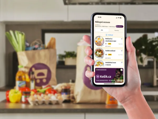 Nová appka Guláš ve spolupráci s Košík.cz automaticky objedná a do hodiny doručí nákup na základě jídelníčku na míru