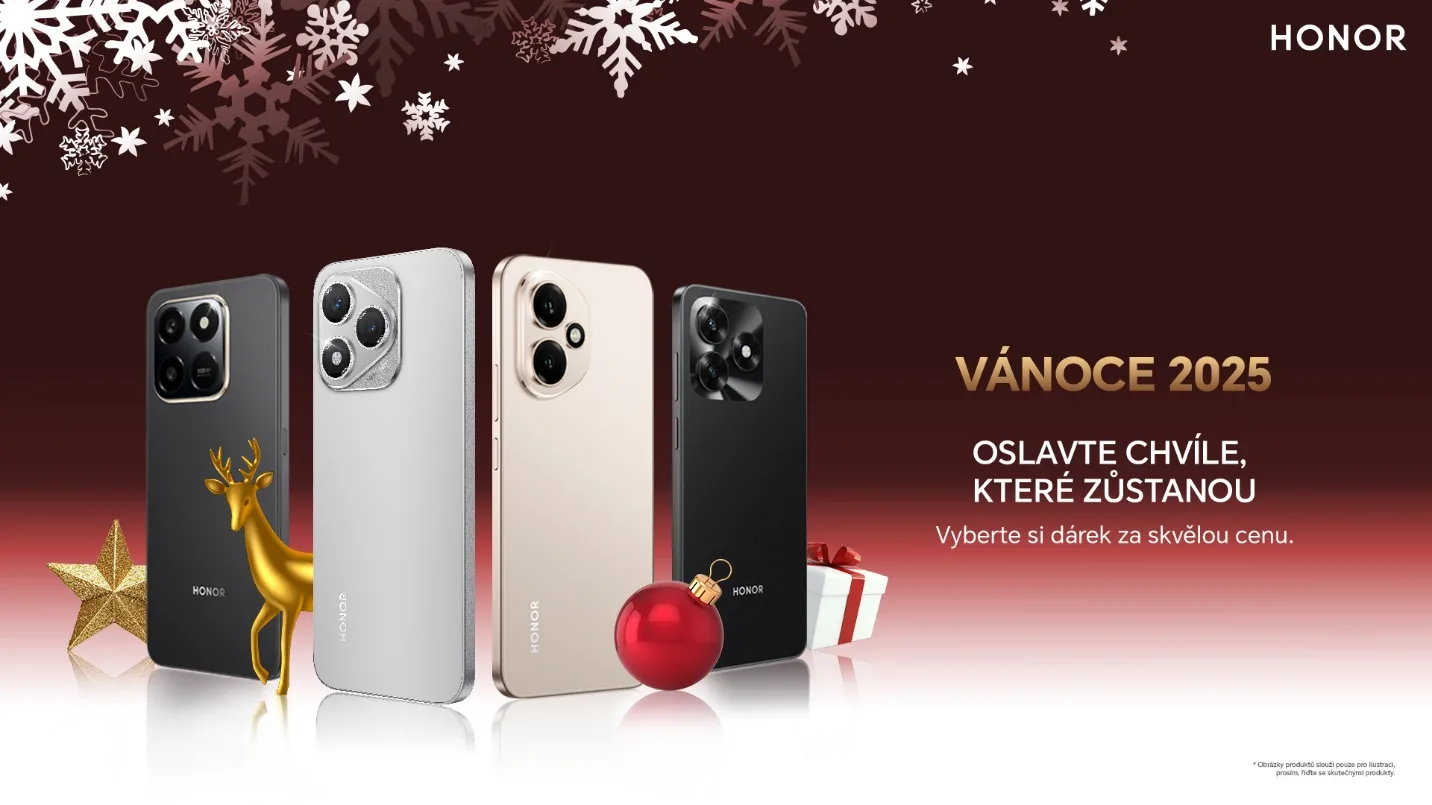 HONOR slaví Vánoce spoustou zajímavých slev – od TOP smartphonů střední třídy až po prémiové fotomobily